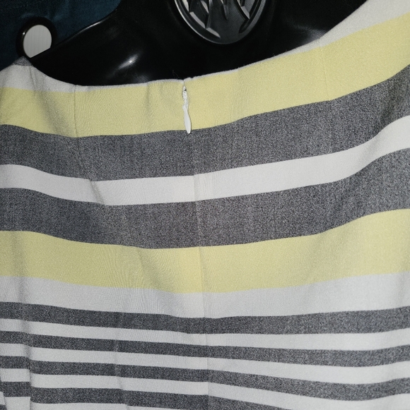 Calvin Klein Yellow Gray Striped Dress - Picture 5 of 6